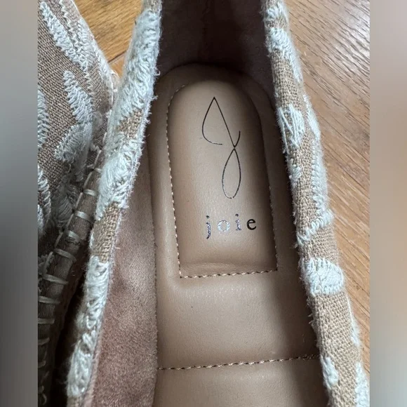 Joie Cara Women’s Beige Floral Embroidered Espadrille Slip On Shoes size 8.5 - Picture 3 of 11